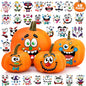Ayieyill 64 Packs Halloween Stickers Pumpkin Decorating Stickers for Children , 32 Sheet Small Pumpkin Face Stickers for Halloween Party Supplies Trick or Treat Party Favors